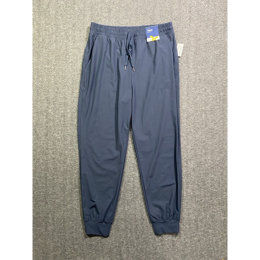Old Navy SleekTech Go-Dry High-Rise Pull-On Full-Length Pants Pockets Size M